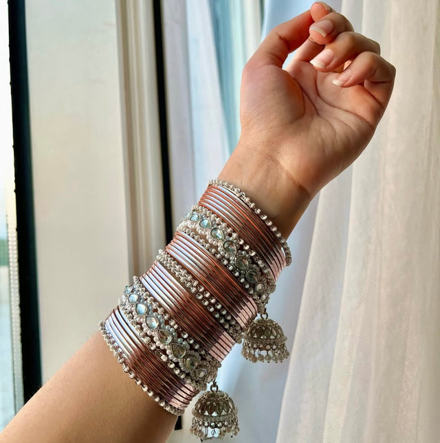 Jhumka glossy bangle set image 0