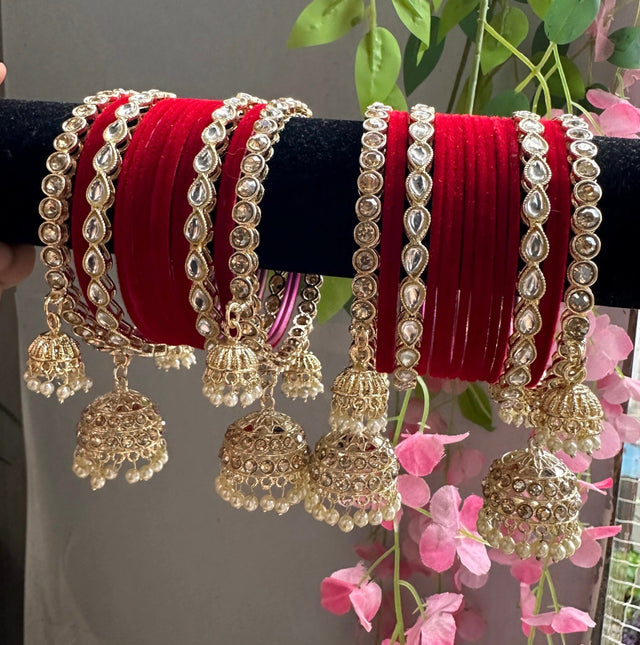 Jhumka polki bangle set image 0