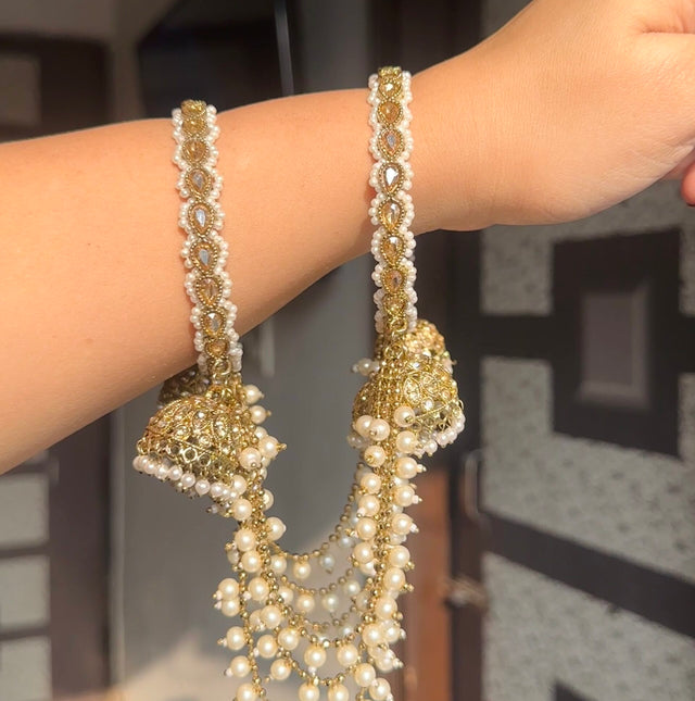 Classy bridal tripple jhumka bangles(one hand) image 0