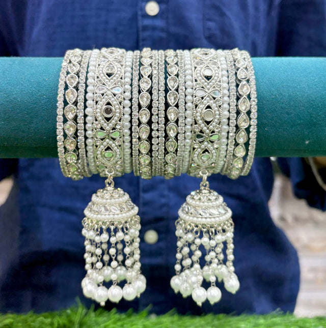 Charm hanging bangle set image 0