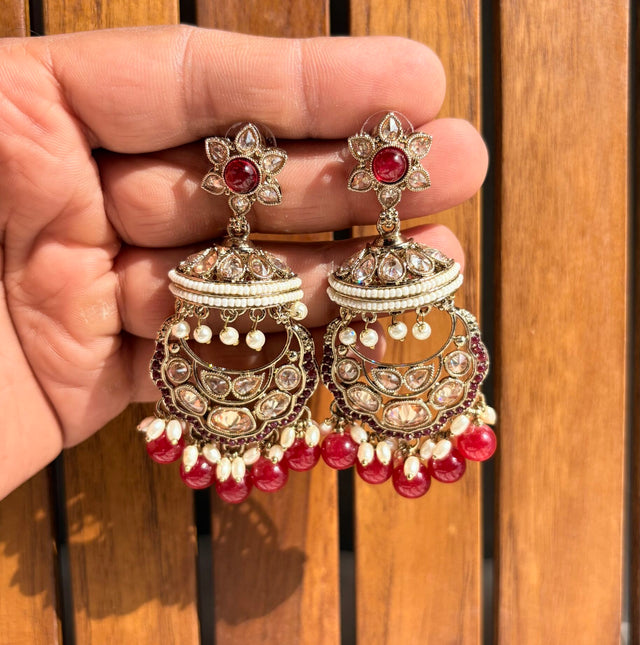 Polki jhumka earrings image 0