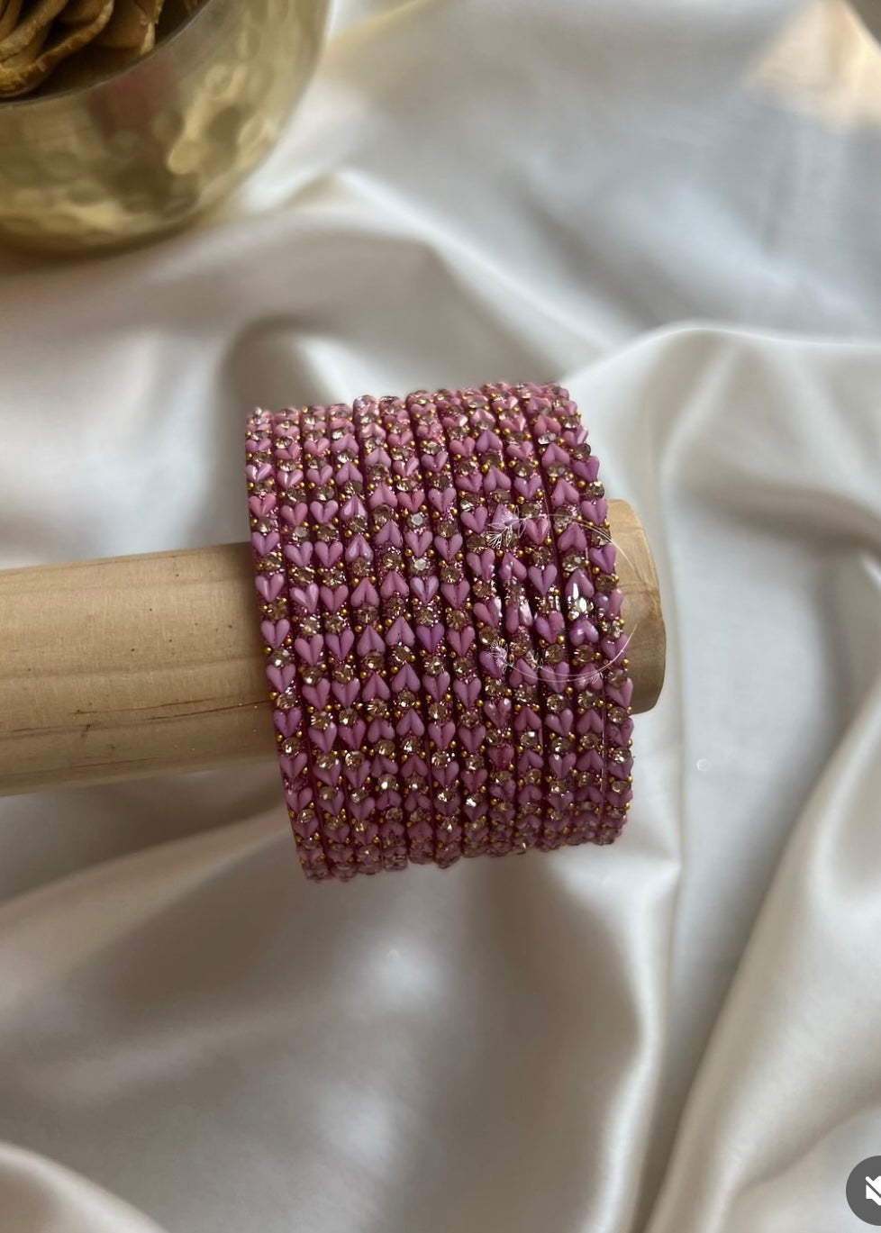 Starlit Harmony– Luxe Heart Glass Bangles image 0
