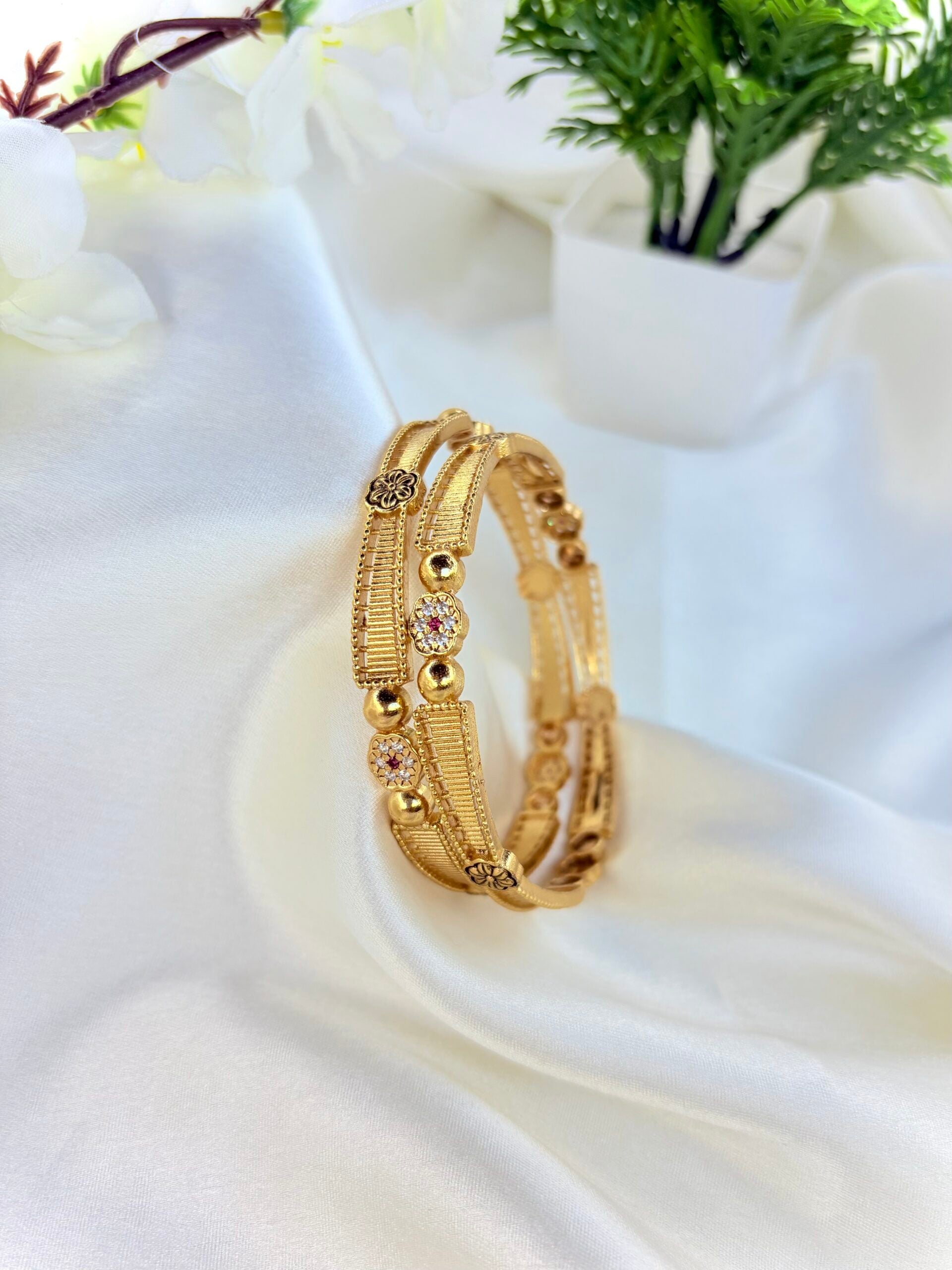 Everglow brass bangles image 0
