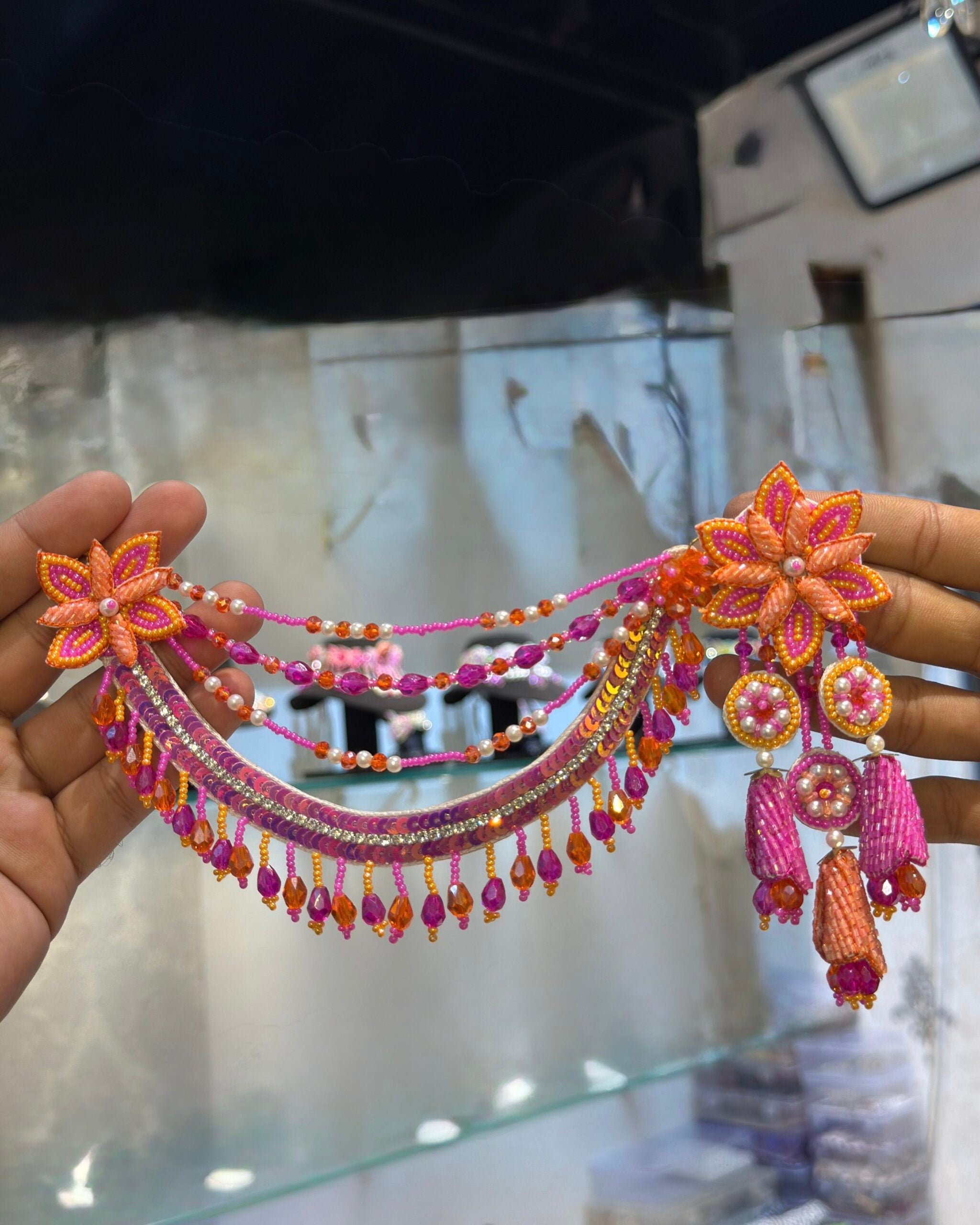Floral layered earrings image 0