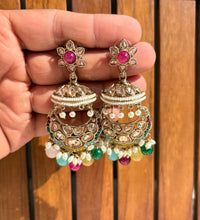 Polki jhumka earrings image 0