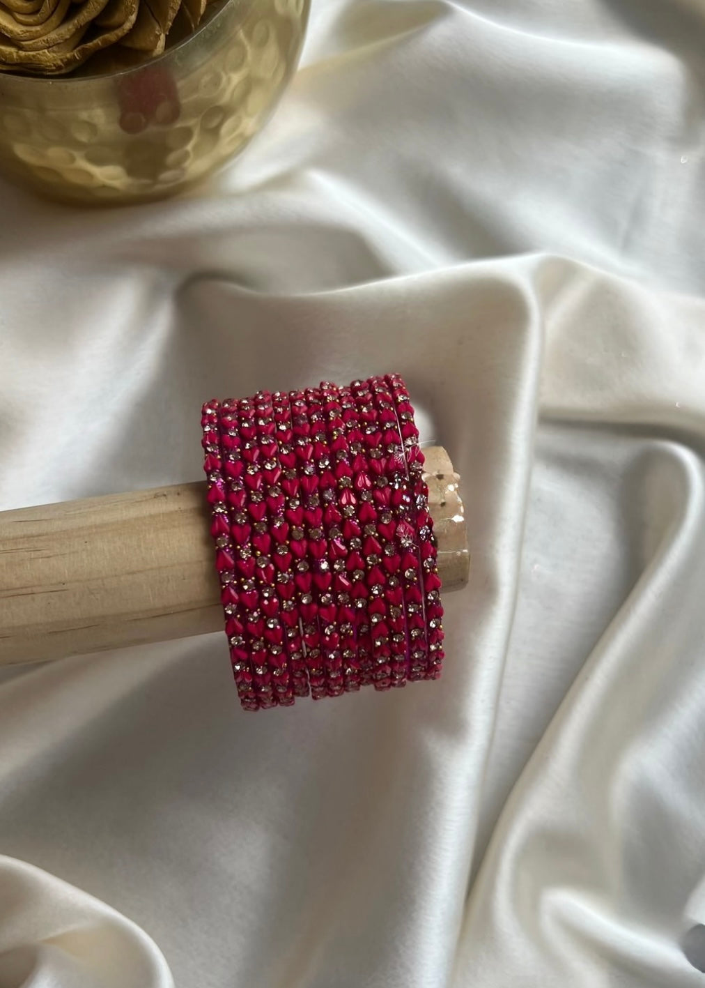Starlit Harmony– Luxe Heart Glass Bangles image 0