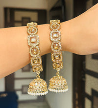 Classy antique polki jhumka image 0