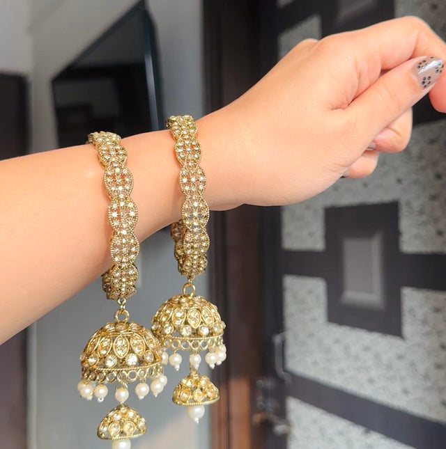 Classy drop antique jhumka image 0