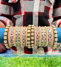 Antique pestal bangle set - 2-8, pink image