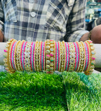 Rainbow polki bangle set image 0