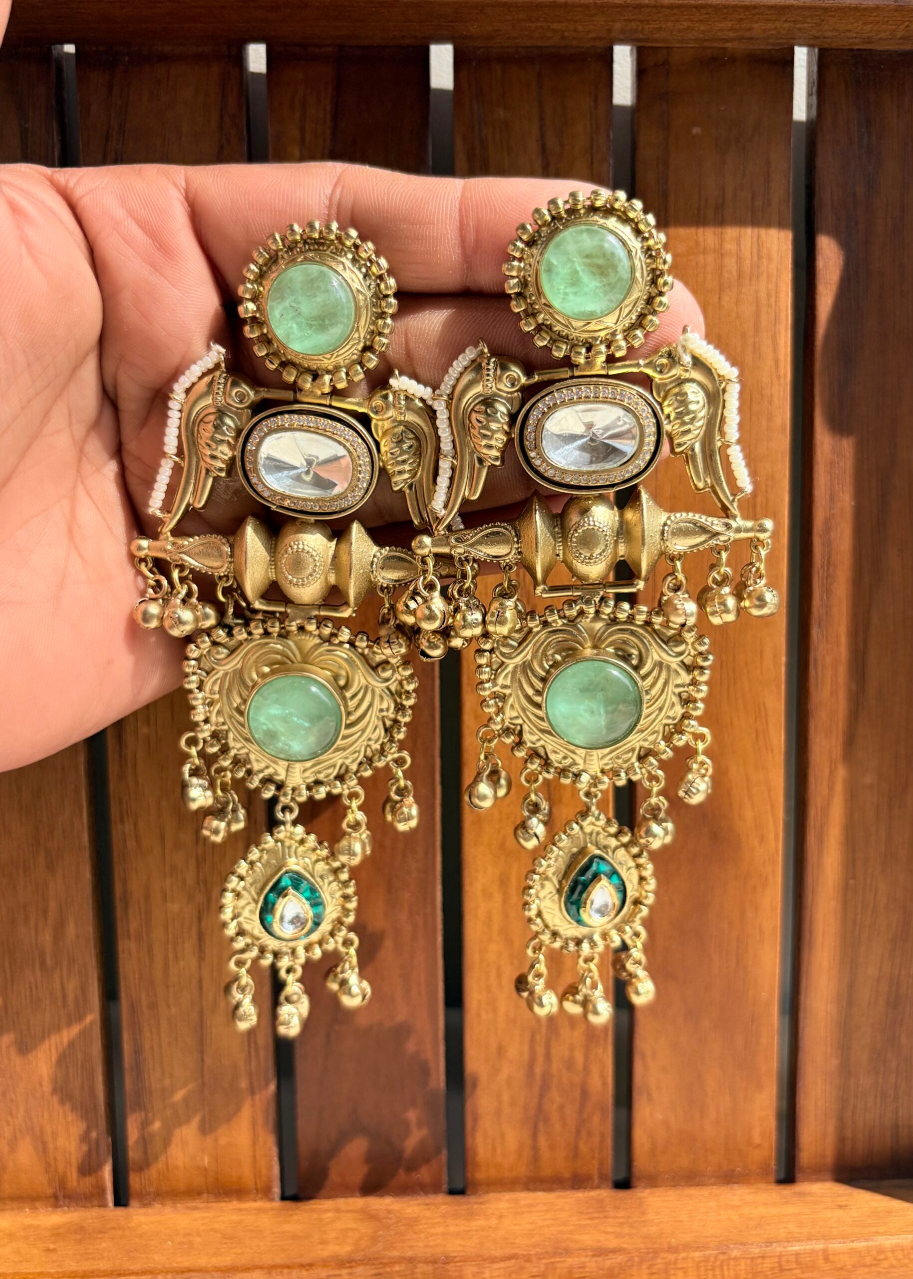 Kashmiri kudan earrings image 0
