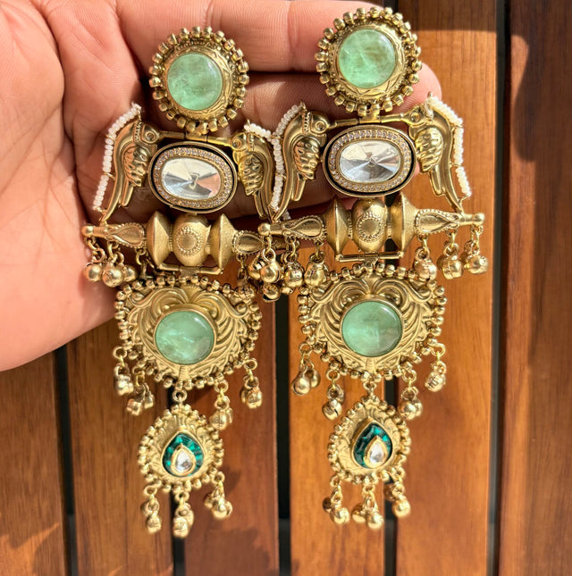 Kashmiri kudan earrings image 0