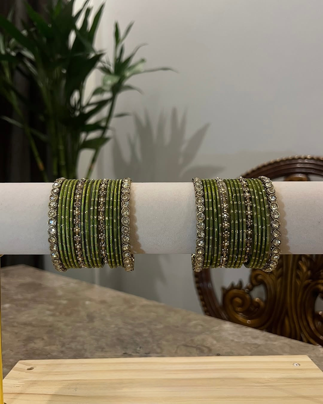 Sleek bangle set - Mehandi, 2-6 image