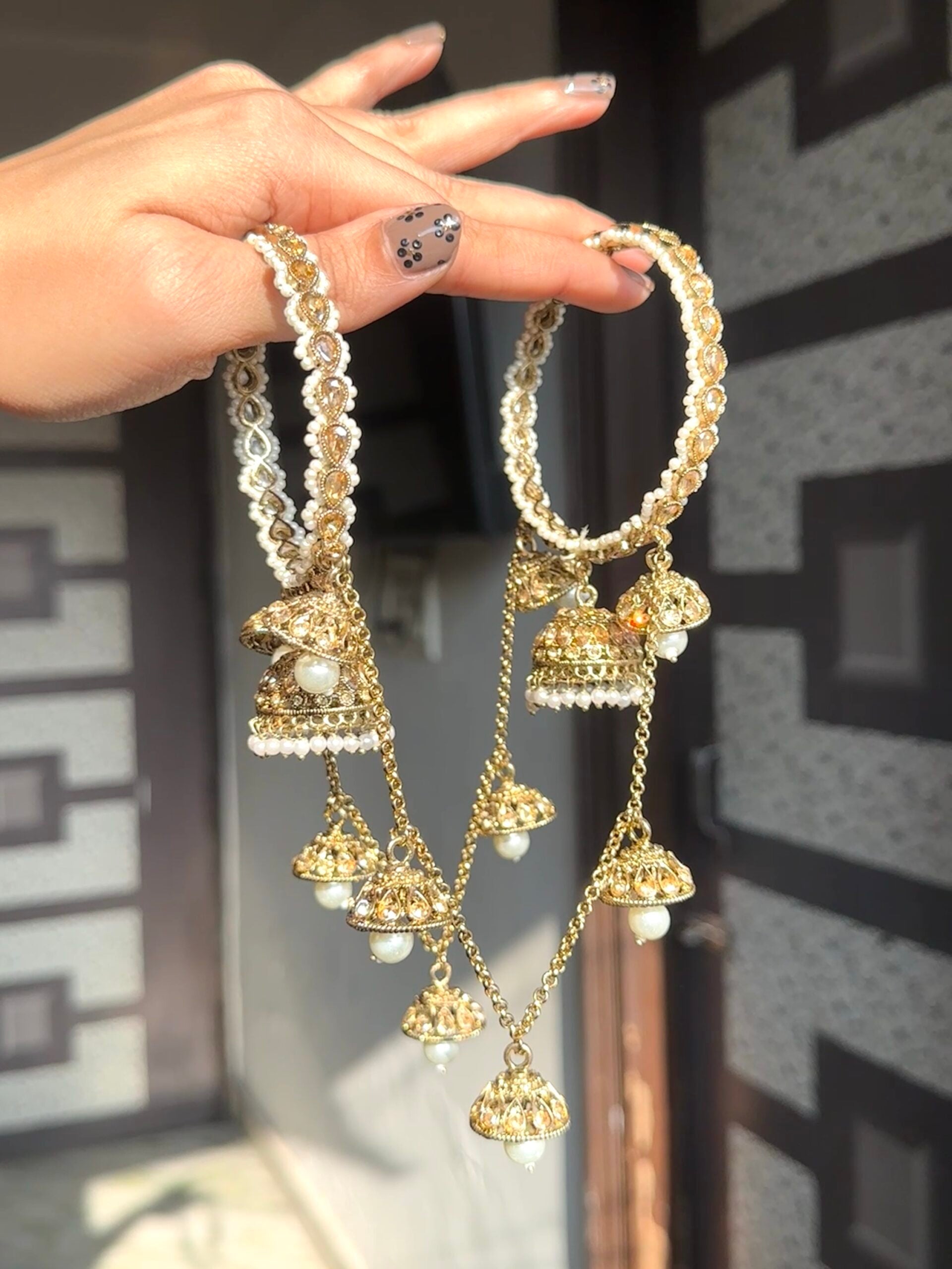 Classy pearl jhumka (one hand) image 0