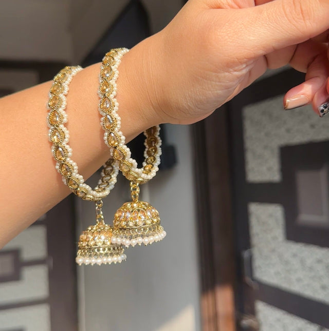 Classy antique jhumka bangles image 0