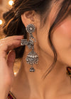 Oxidised Silver Jhumka Earrings