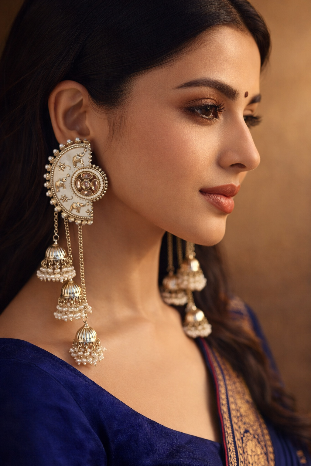 Antique heritage Kashmiri earrings