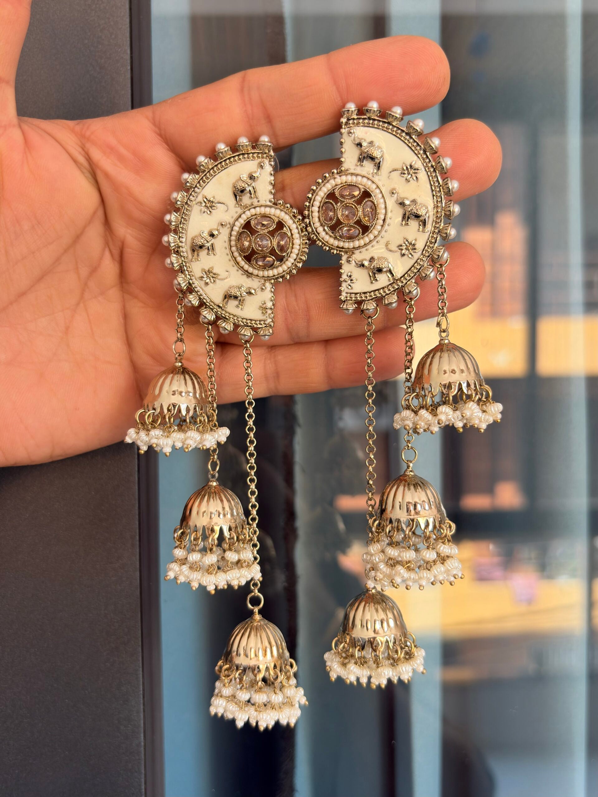 Antique heritage Kashmiri earrings