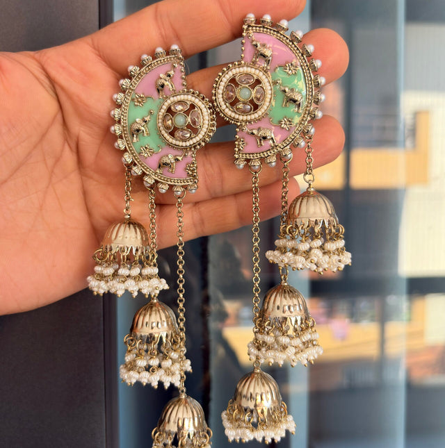 Antique heritage Kashmiri earrings
