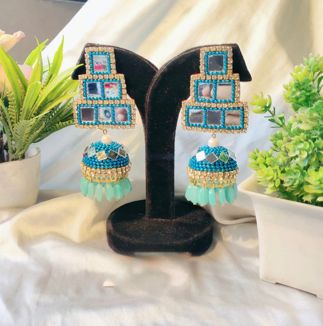 Beaded Jhumka earrings image 0