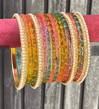 Pestal multi Raindrop Glass Bangle Set for 2 Hands image 0