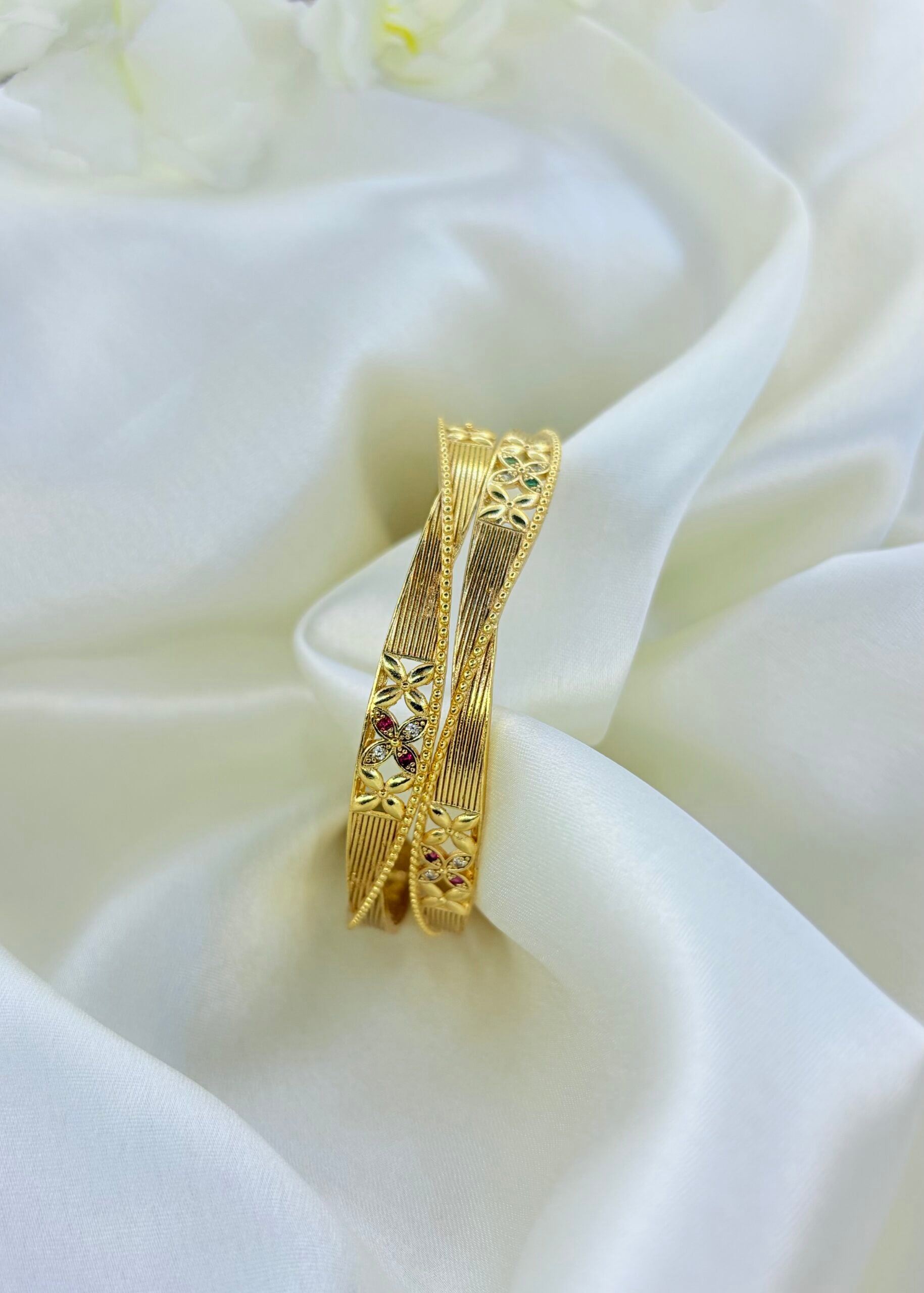 Golden heritage bangles image 1