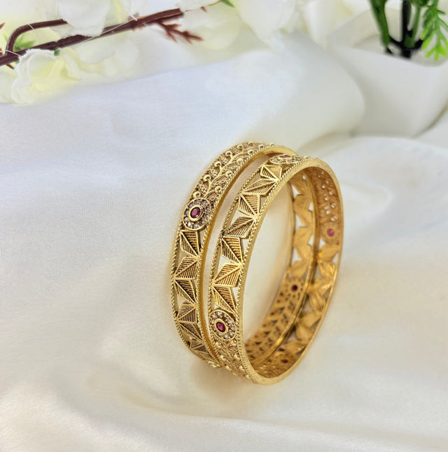 High gold matte bangles image 0