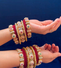 Pearl rajwada screw bangle set image 0