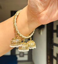 Tripple jhumka antique bangles(pair) image 1