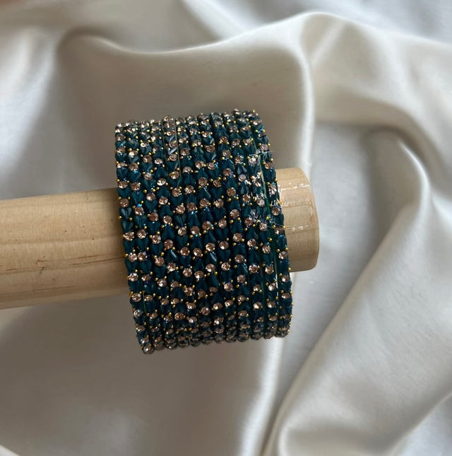 Starlit Harmony– Luxe Heart Glass Bangles image 0
