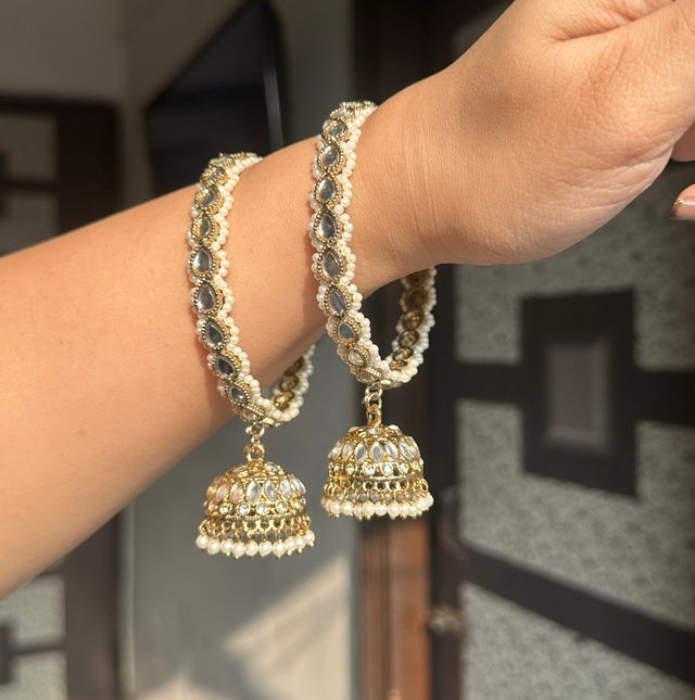 Golden jhumka bangles image 0