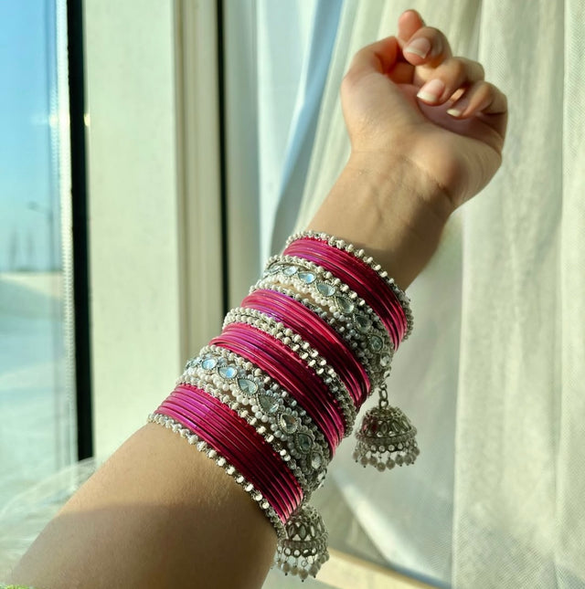 Jhumka glossy bangle set image 0