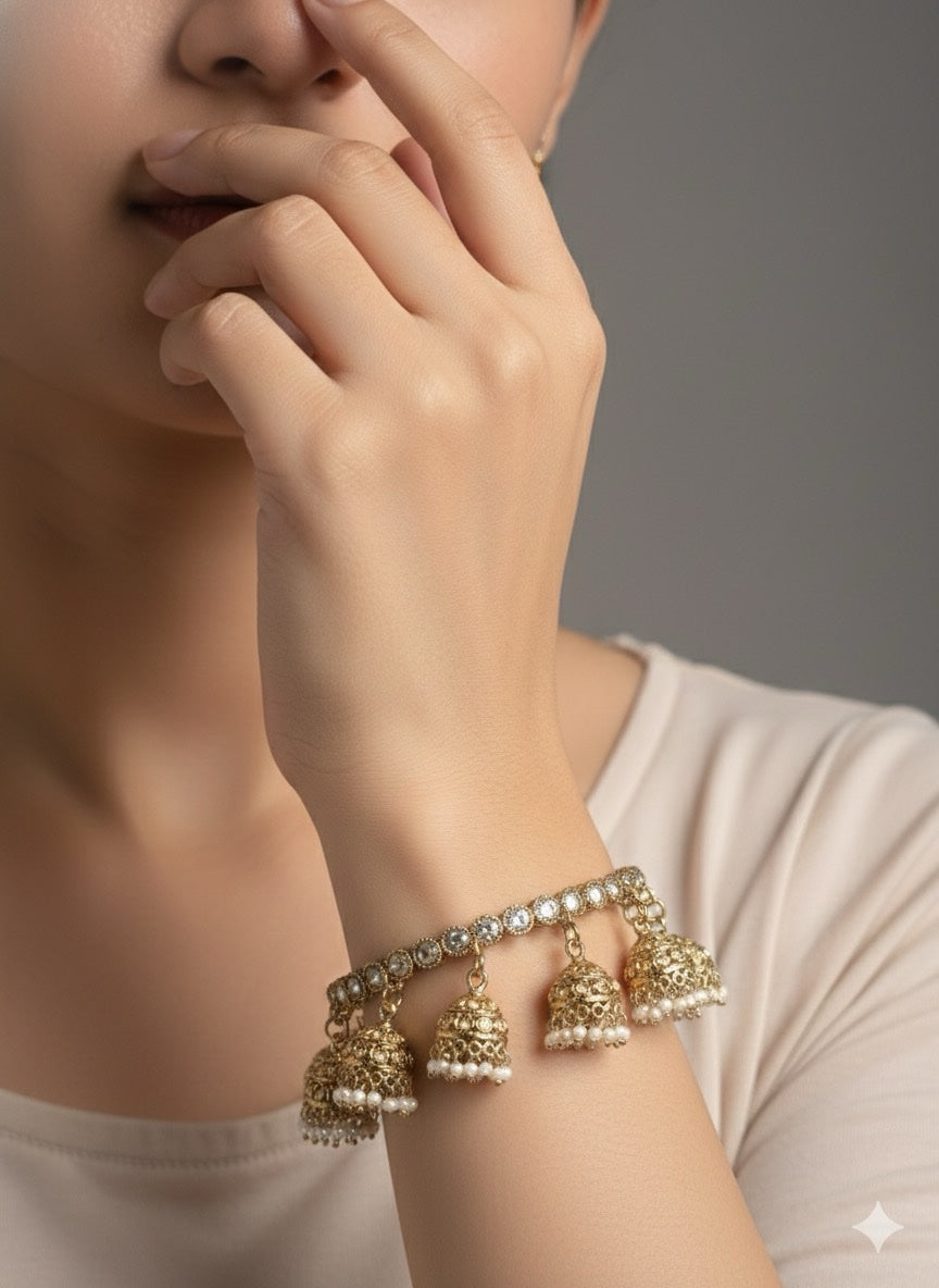 Classy 5 jhumka bangles(4pcs) image 0