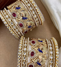 Peacock rajwada bangle set image 1