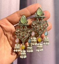 Polki mint earrings image 0