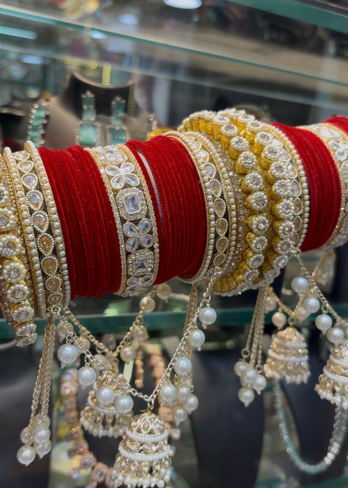 Hanging bridal bangles set image 1