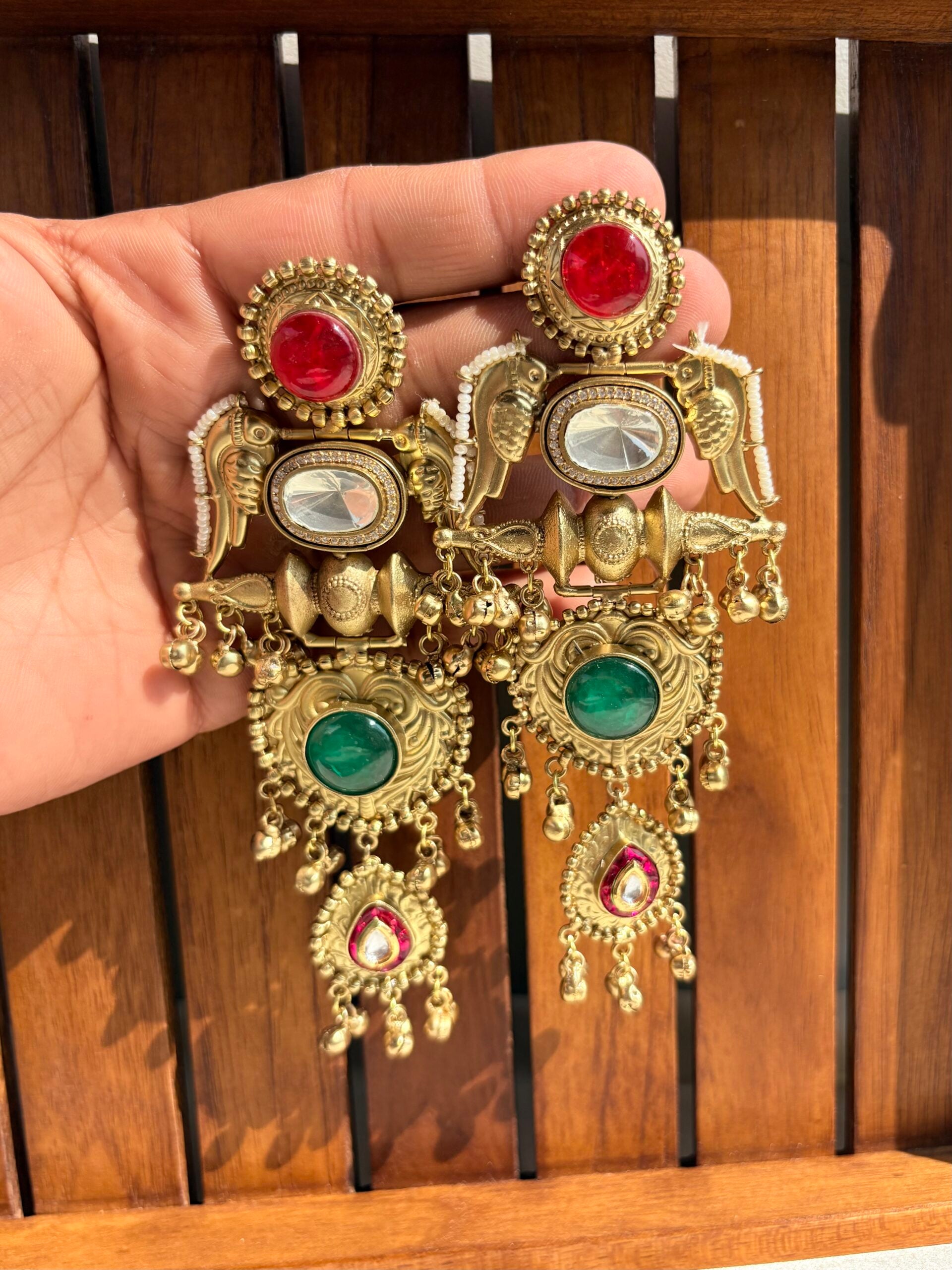 Kashmiri kudan earrings image 1