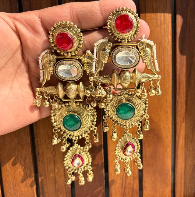 Kashmiri kudan earrings image 0