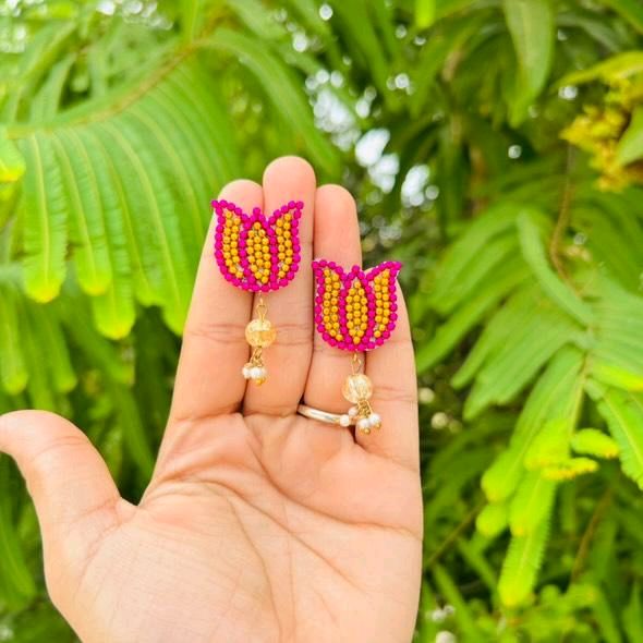 Little lotus earrings image 0