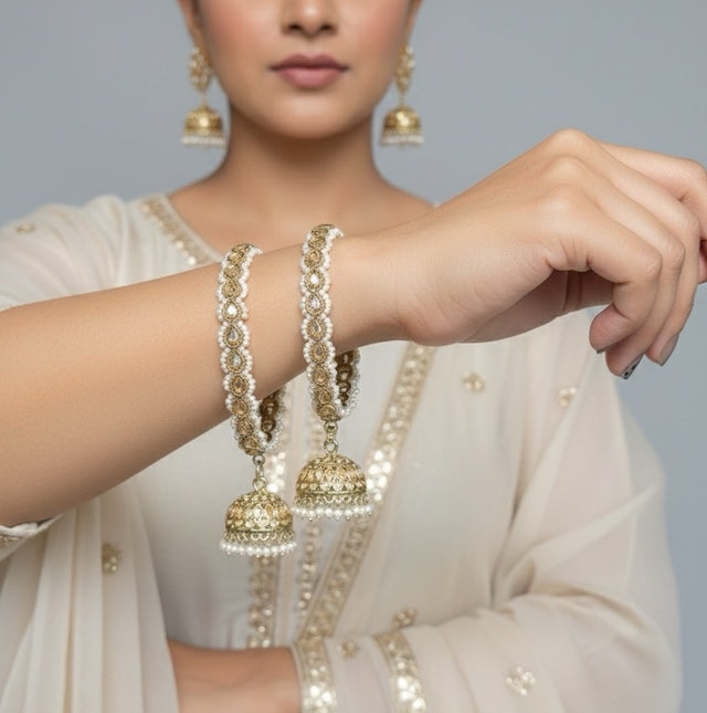 Classy antique jhumka bangles image 0
