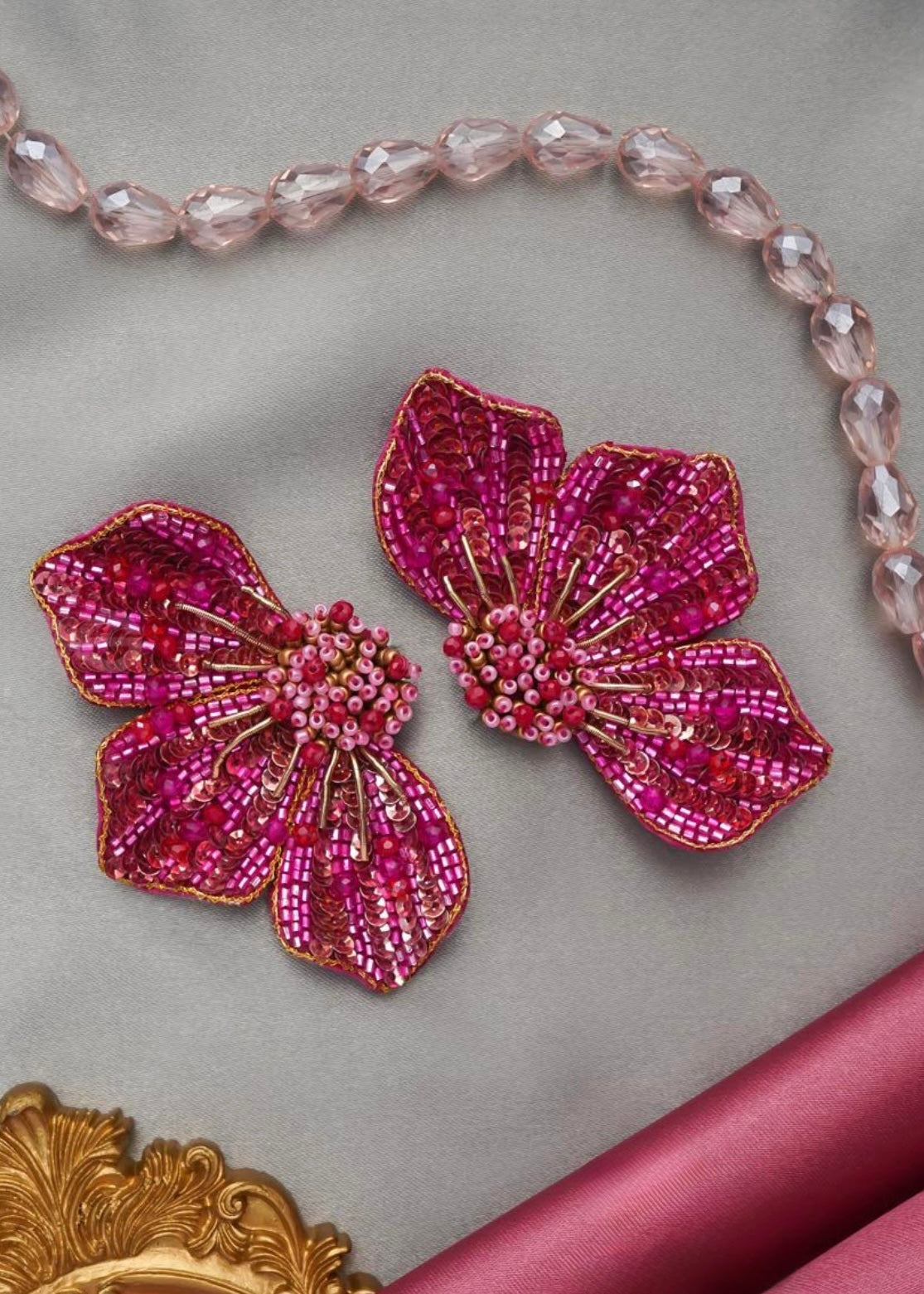 Irish pink earring image 0