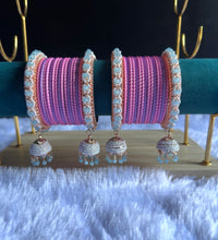 Bell jhumka bangles - blue, 2-10 image