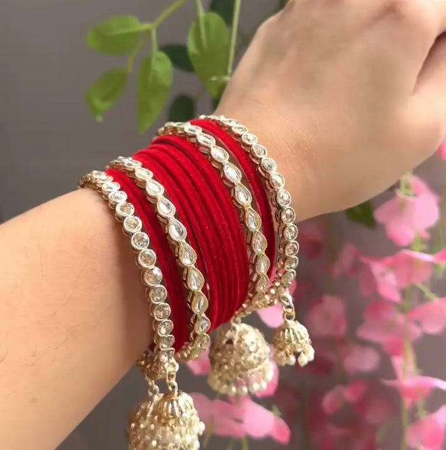 Jhumka polki bangle set image 0