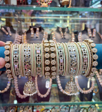 Antique pestal bangle set - 2-8, Mint green image