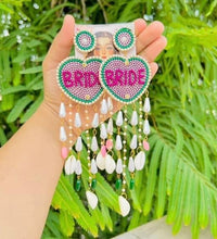 Love earrings - bride image