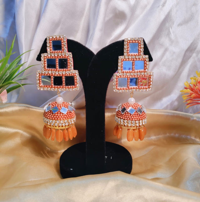 Beaded Jhumka earrings image 0