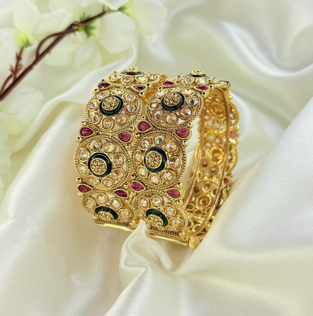Swarna ruby green kada image 0