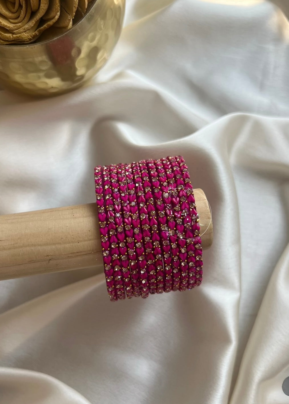 Starlit Harmony– Luxe Heart Glass Bangles image 0