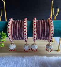 Bell jhumka bangles - Mehroon, 2-4 image