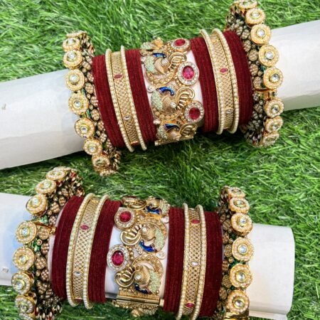 Premium Peacock rajwada bangle set